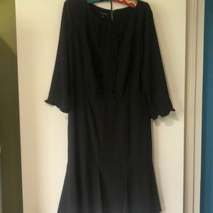2/$13 Talbots Black Midi Dress
